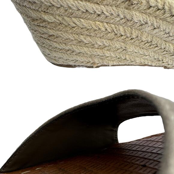 Circus by Sam Edelman Delilah Taupe Espadrille Wedge Sandals Open Toe, Size 8M - Picture 14 of 14
